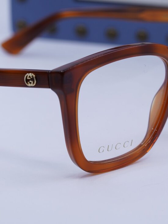 Gucci GG1319O 002 Square Eyeglasses – Blonde Havana 53mm main image 8